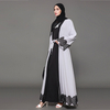 Large Size New Fashion Robe Cardigan Long Skirt MuslimAbayaKimono Gray Dubai Hot Sale