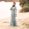 Printed Gown Style New Modest Fashion Fancy Kimono Muslim Dubai Maxi Dresses Elegant Arabic Islamic Abaya