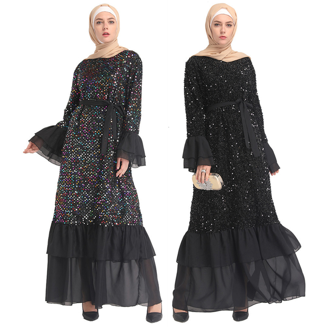 Elegant Arabic Design Muslim Dubai Ladies Pray Dresses for Eid Maxi Dresses Islamic Abaya