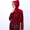 NEW Muslim Women's Fashion Summer Dress Middle East Sequins Tassel Robe Dress Skirt Cross-border Abaya
