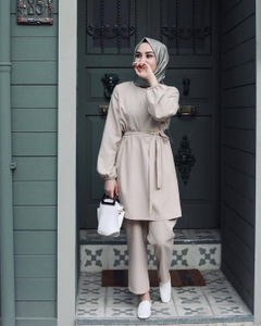 Women Suit Dubai Thobe 2022 Top 2pieces Burka Maxi Pants Islamic Clothing Kurti Prayer Two Piece Printing Modest Muslim Blouse Set