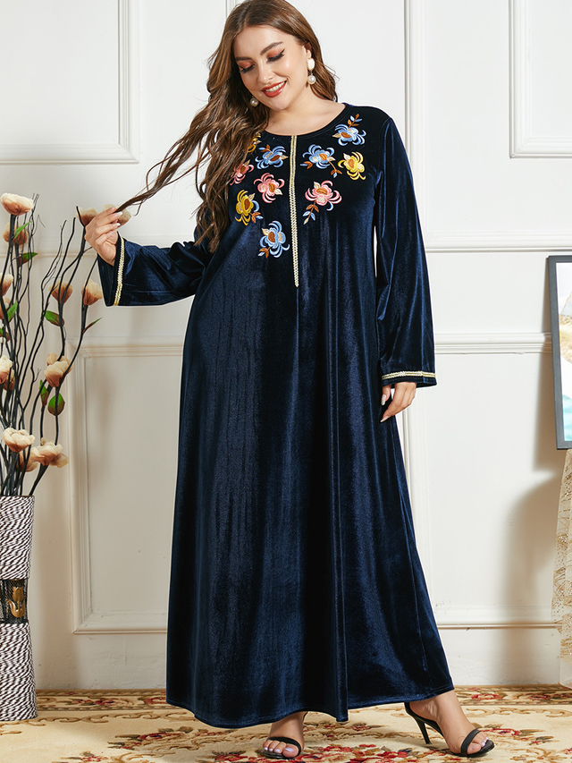  Jilbab Fashion Arabic Lady Burqa Jalabiya 2022 Dubai Plus Size Modern Women Modest Muslim Burka Kaftan Islamic Clothing Thobe Maxi Dress Abaya