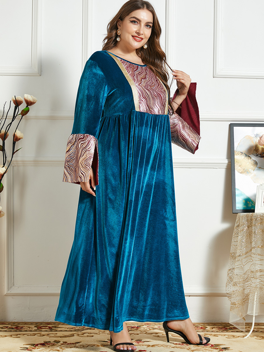  Women Cotton Modest Modern Dubai Fashion Jilbab Jalabiya Arabic Burka 2022 Thobe Muslim Printing Kaftan Islamic Clothing Burqa Plus Size Maxi Dress Abaya