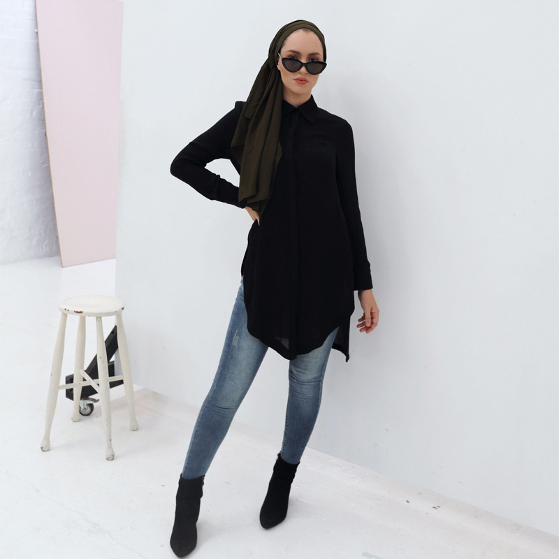 2022 Dubai Modern Modest New Arabic Malaysia Women Islamic Casual Design Shirt