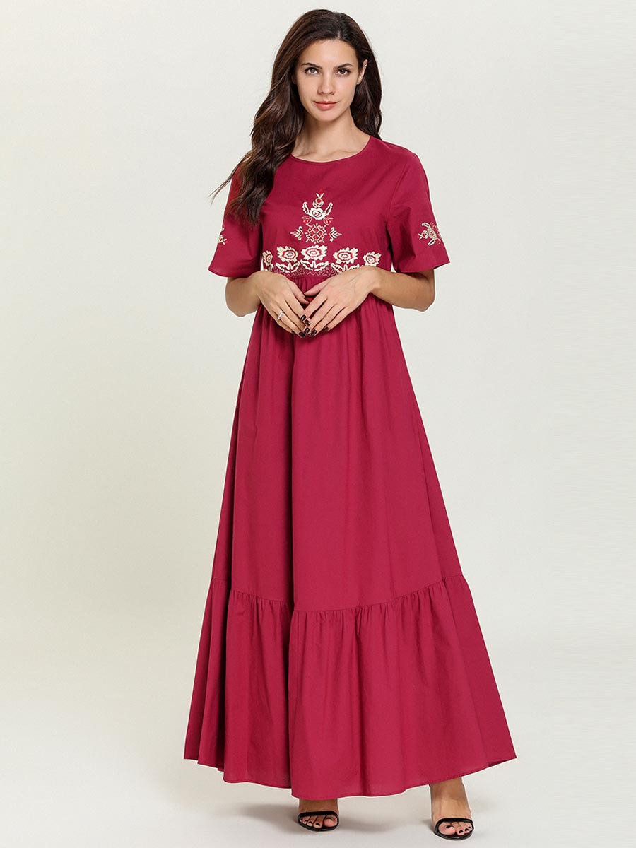  Prayer Clothes Kebaya Maleisie Embroidery Dubai Vetement Femme Robe Femme Musulman Women Vêtements Modest Islamic Clothing Turkish Borka Maxi Dress Abaya
