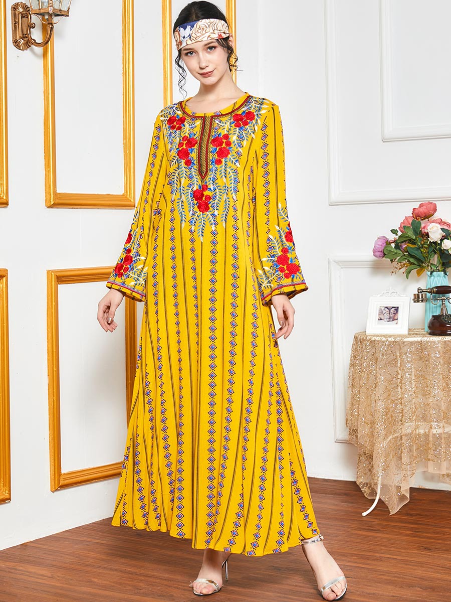  Islamic Clothing Women Robe Femme Musulman Prayer Clothes Embroidery Turkish Borka Modest Dubai Vêtements Vetement Femme Kebaya Maleisie Maxi Dress Abaya