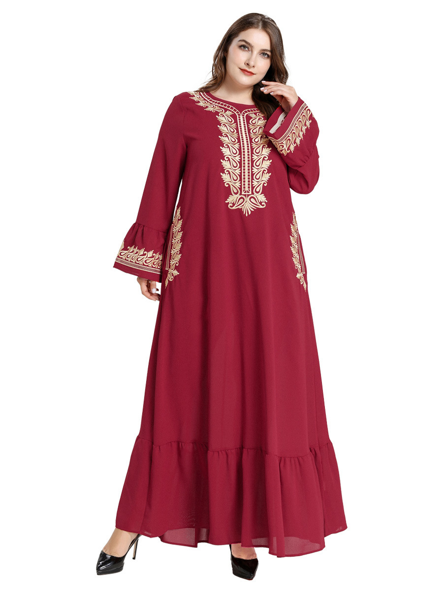  Islamic Clothing Vetement Femme Embroidery Prayer Clothes Borka Vêtements Robe Femme Musulman Kebaya Maleisie Dubai Modest Turkish Women Maxi Dress Abaya