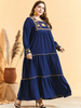  Vêtements Modest Embroidery Islamic Clothing Vetement Femme Borka Kebaya Maleisie Dubai Robe Femme Musulman Women Turkish Prayer Clothes Maxi Dress Abaya