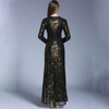 2022 Fashion Two-color Sequined Long Sleeve Long Simple And Elegant Slim Middle East Dress