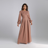 2022 New Slim And Waist Pure Color Elegant Long Skirt Muslim Abaya