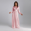 2022 New Muslim Abaya Slim And Waist Pure Color Elegant Long Skirt 