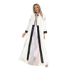 2022 Muslim New Southeast Asian Simple And Elegant Black And White Stitching Long-sleeved Muslim Conservative Jacket Abaya