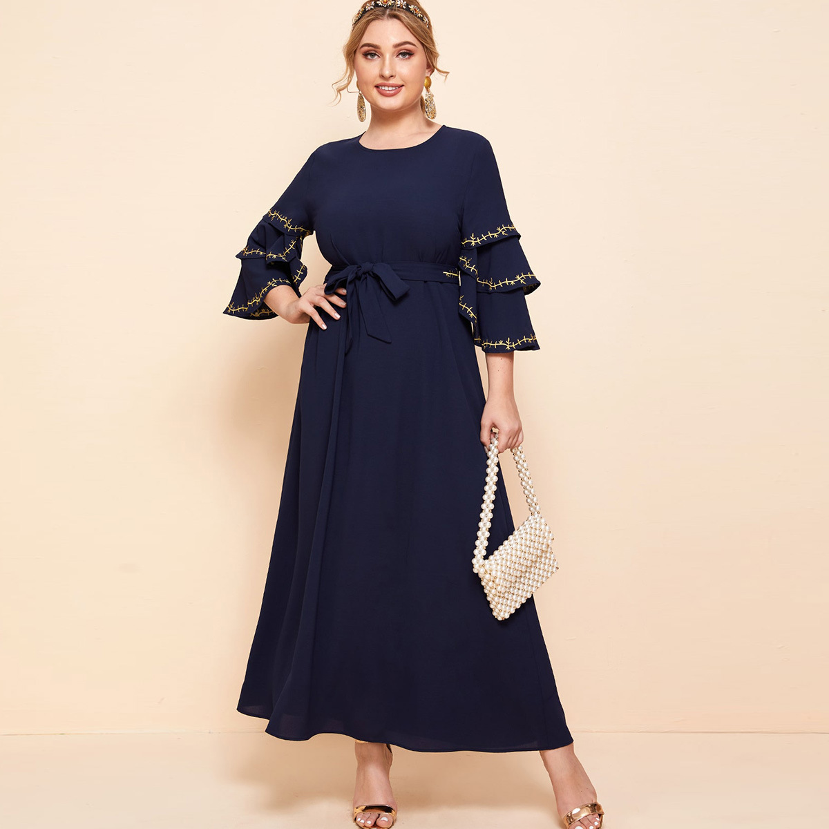  Arabic Modest 2022 Dubai Women Kaftan Burqa Islamic Clothing Musulmane Femme Muslim Burka Vetements Modern Fashion Plus Size Turkish Hijabi Maxi Dress Abaya