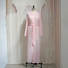 2022 Fashion Polka Dot Pink Long Sleeve Arab Muslim Elegant Female Jacket