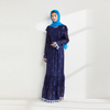 2022 Muslim Spring And Autumn New Foreign Trade Middle East Tassel Solid Color Muslim Elegant Loose Pakistani Women's Wear