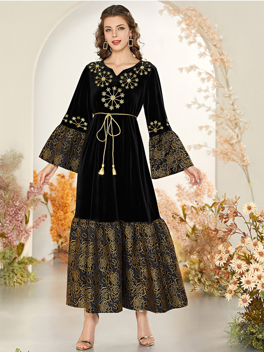  Dubai Fashion Arabic Muslim Modest Vetements Turkish Kaftan Burka Islamic Clothing Musulmane 2022 Femme Hijabi Burqa Women Modern Maxi Dress Abaya