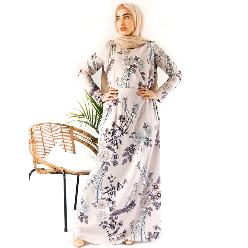 Women Arabic Salwar Kameez Islamic Robe Casual 2022 Modern Malaysia Design New Design Abaya