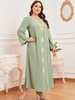  Musulmane Islamic Clothing Vetements Turkish Cotton Kaftan Femme Dubai Turkish Modest Burka Fabric Women Fashion Muslim Dresses Borka Hijabi Burqa Maxi Dress Abaya