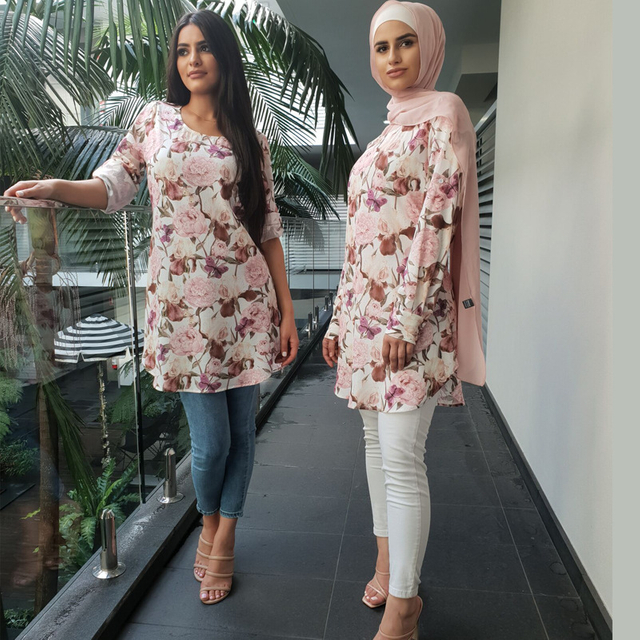 Arabian Modern Dubai 2022 Malaysia Islamic Modest New Design Women Arabic Casual Shirt