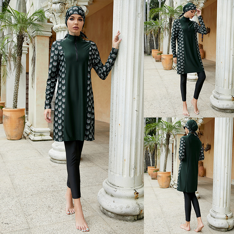 Plus Size Lady Fashion Modest Wholesale Muslim Swimwear Islamic Women's Burkini