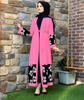  Arab Kimono Morocco Burka Islamic Clothing Kaftan Turkish Modest Fashion Dubai 2022 Jalabiya Muslim Robe Women Maxi Dress Open Abaya