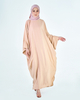 SIPO OEM Designs Eid Malaysia Muslim Elegant Women Kaftan Dress Solid Color Textured Silk Kaftan Dress