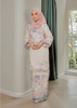 SIPO Eid New Design Malaysia Premium Soft Chiffon Baju Kurung Beautiful Floral Printing Musulman Perempuan Dress Modern Kurung