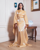 SIPO 2024 Demure Customized Muslim Ruched Kaftan Long Ruffles Sleeves Eid Abaya Dubai Islamic Clothing High Quality Kaftan For Women