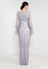 SIPO Eid Wholesale Fesyen Baju Embroidered Dress Muslim Women Dresses Chiffon Modern Baju Kurung