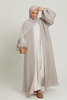 SIPO Solid Color Abaya Dubai Muslim Dresses Islamic Clothing Women EID Daily Simple Modest Wear