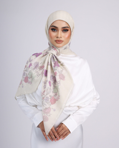 SIPO Wholesale Fashion Pattern Digital Printed Cotton silk Scarf Square bidang 45 Tudung Bawal For Malaysia Women