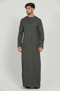 SIPO Hot Sale Muslim Premium Textured Thobe Men Loose T Embroidery Clothing Plus Size