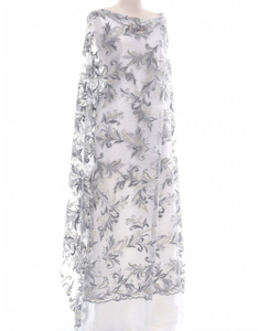 Embroidery Lace SADIE STONE BEADED LACE IN DUSTY BLUE
