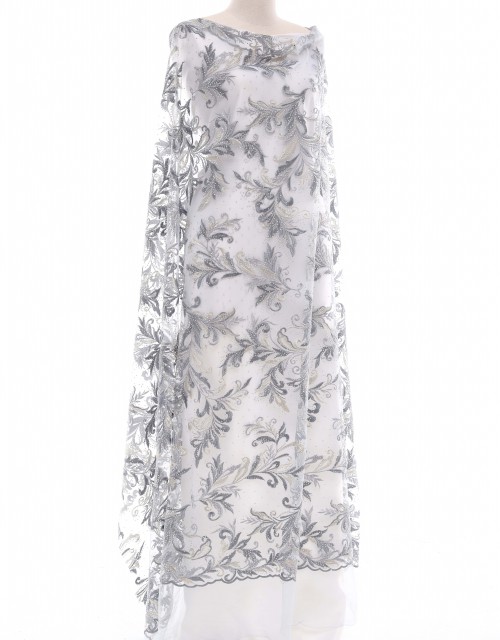 Embroidery Lace SADIE STONE BEADED LACE IN DUSTY BLUE