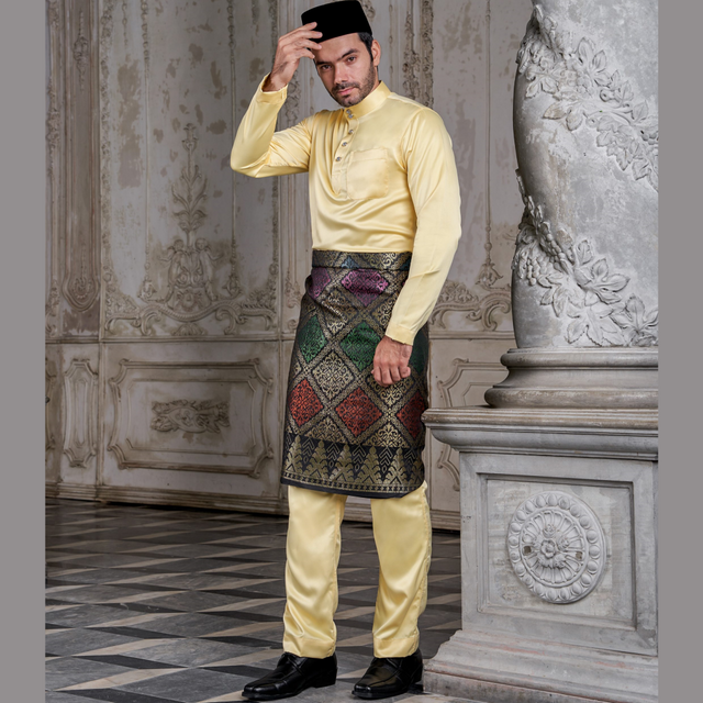  Customization Baju Melayu Tailored Fit Canary Yellow
