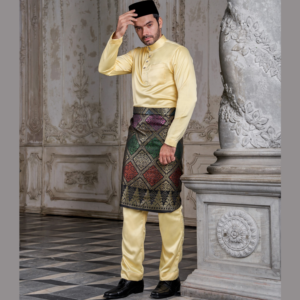  Customization Baju Melayu Tailored Fit Canary Yellow