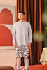 SIPO 2024 Eid Malaysia Boutique Combination Set Clothing Men's Kurta with Key-Hole Neckline And Button Detail
