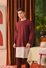 SIPO Muslim Men Clothing Malaysia Festival Men's Traditional Kurta with Key-Hole Neckline And Button Detail