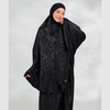 SIPO Hot Selling Malaysia Prayer Dress Luxury Telekung Set with Textured Satin Dahlia Design