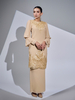 SIPO Wholesale Latest 2024 Factory Price Elegant Muslim Dress Malaysia Baju Kurung Sequin Lace And Mini Puff Shoulder Women Dress