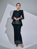 SIPO 2024 Eid New Design Malaysia Baju Kurung with Beauty Embroidery Sequined Lace for Muslim Women