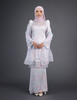 SIPO 2024 New Design Satin Silk Kurung Modern Layered Collection with Embroidery And French Lace Accents Baju Kurung Malaysia