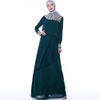 Chiffon Lace Matching Muslim Islamic Abaya Maxi Dress Modest Dress