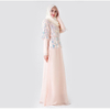 Sequined Embroidered Chiffon Elastic Waist Dress Long Sleeves Muslim Islamic Abaya