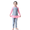 Kids Color Stitching Long Sleeve Islamic Muslim Three-Piece Swimsuit Swimwear