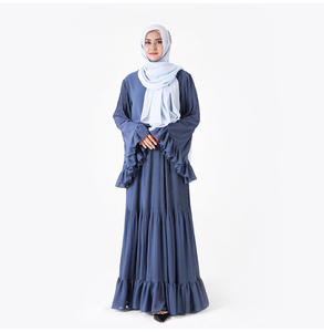 Muslim Dresses Ethnic Women Simple Islamic Clothing Dubai Kaftan Abaya Kimono