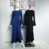 Hijab Middle East Maxi Full Length Abaya With Fishtail Muslim Dresses Party Islamic Clothing