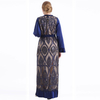 Middle East Sequin Embroidered Robe Open Abaya Muslim Islamic Clothing 
