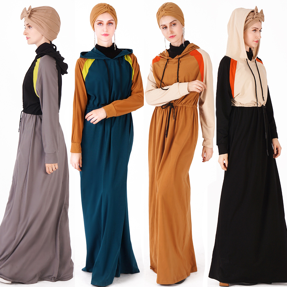 High Quality Spring Season Long Sleeve Muslim Women Gem Abaya Islamic Clothing