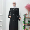 Latest Design Elegant Floral Long Sleeves Maxi Robes Muslim Abaya Dubai Islamic Women Clothing